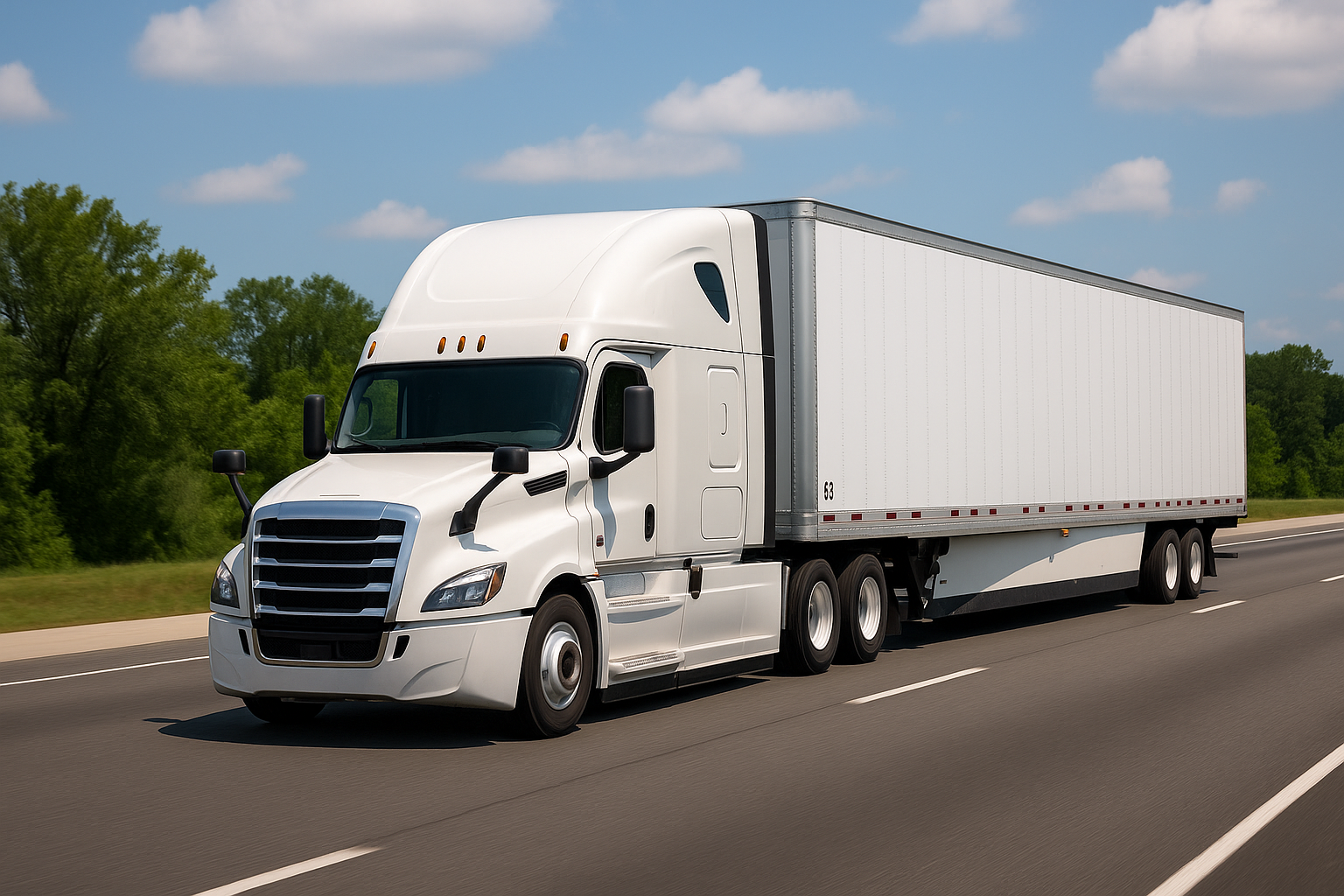 Square Bid-ness trucks at dock